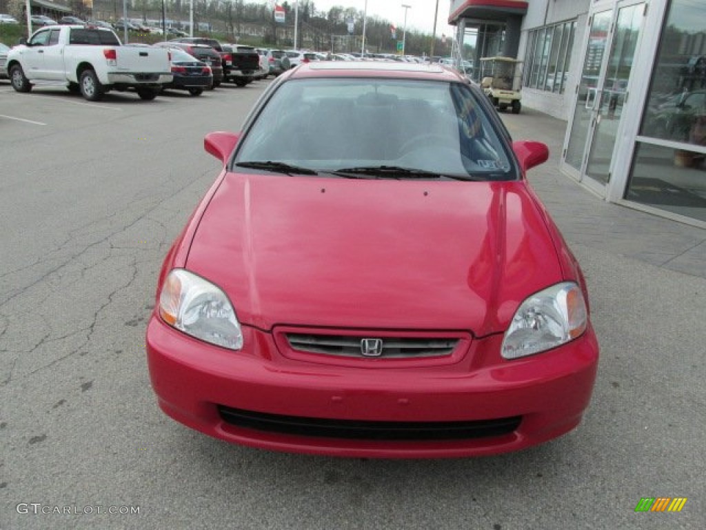 1998 Civic EX Coupe - Milano Red / Gray photo #4