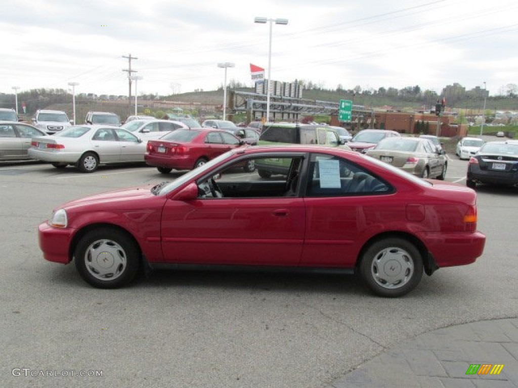 1998 Civic EX Coupe - Milano Red / Gray photo #6