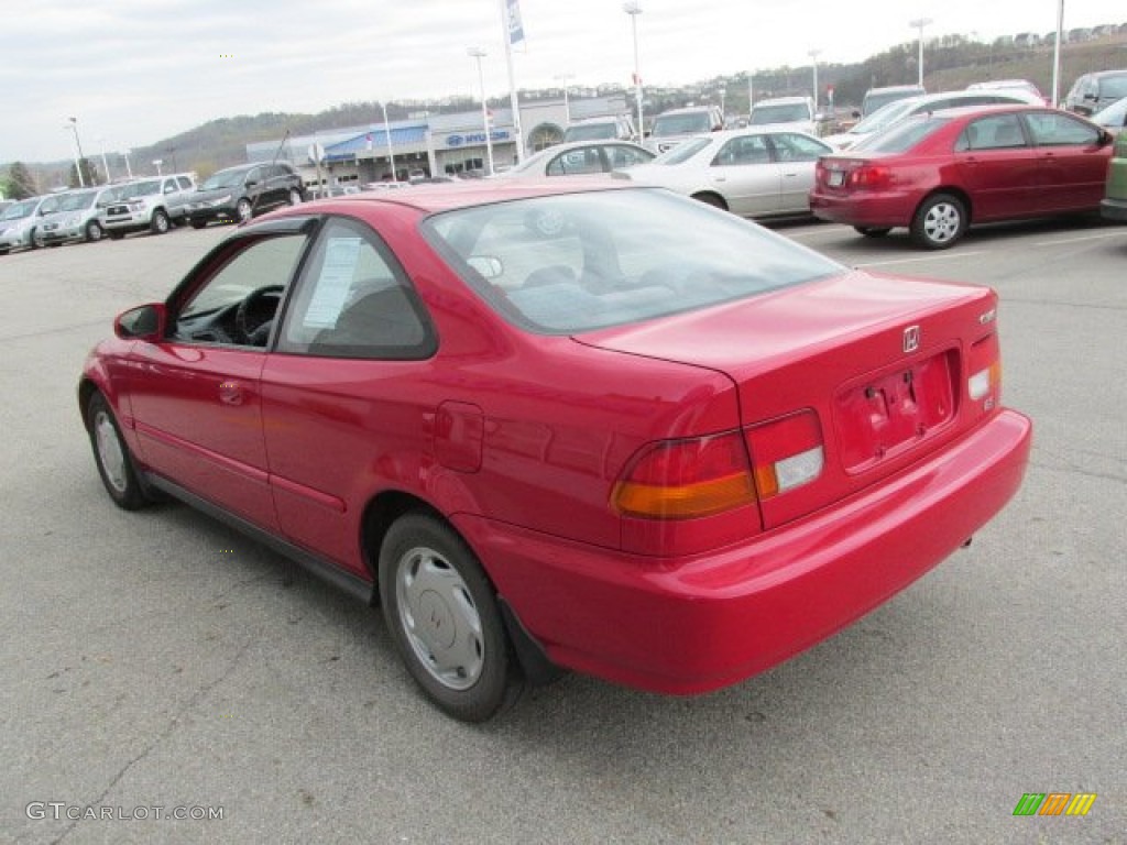 1998 Civic EX Coupe - Milano Red / Gray photo #7