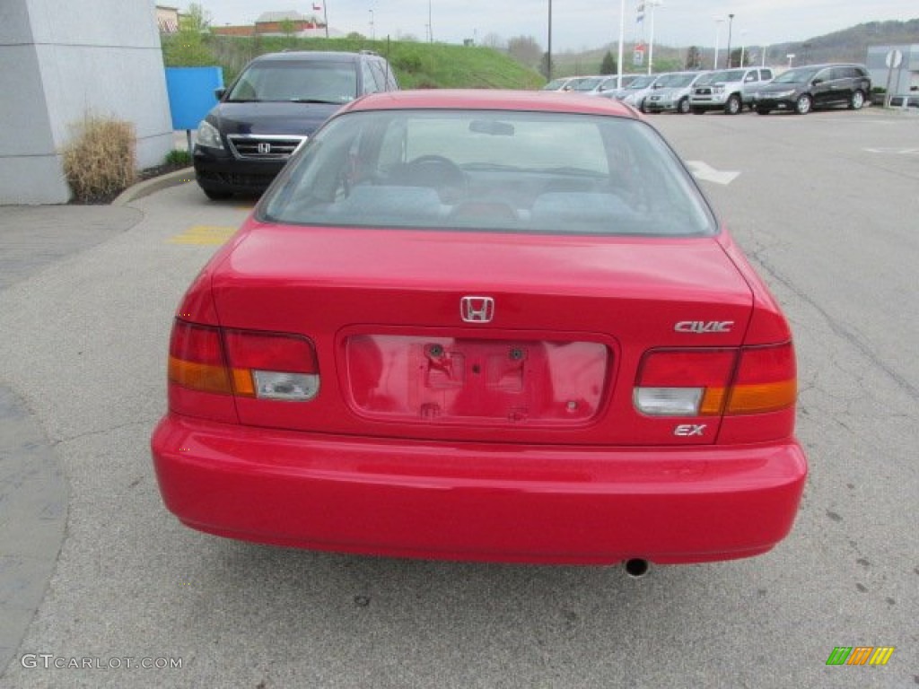 1998 Civic EX Coupe - Milano Red / Gray photo #8
