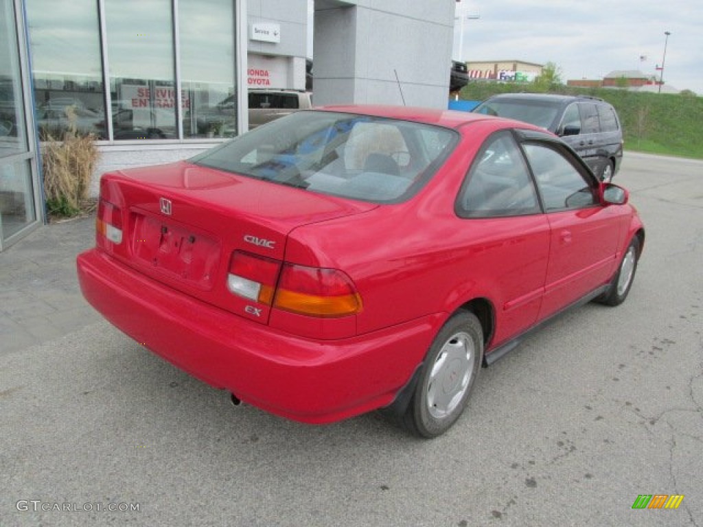 1998 Civic EX Coupe - Milano Red / Gray photo #9