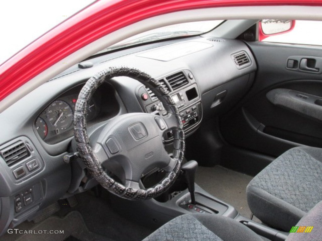 1998 Civic EX Coupe - Milano Red / Gray photo #12
