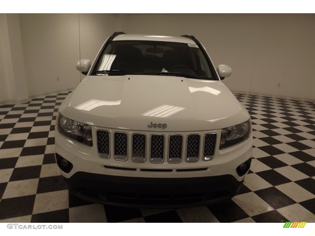 2014 Compass Latitude - Bright White / Dark Slate Gray photo #2