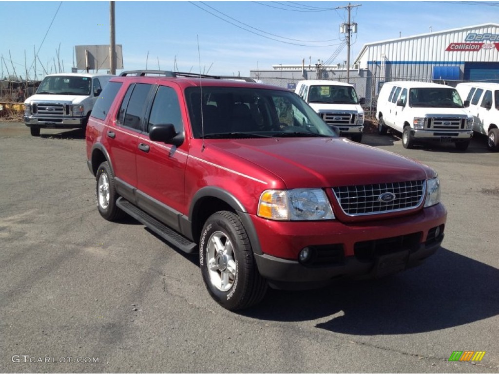 2003 Explorer XLT 4x4 - Redfire Metallic / Graphite Grey photo #7