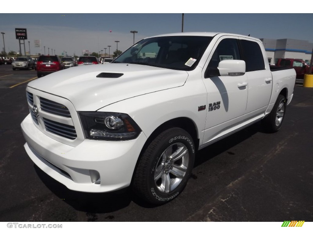 2013 1500 Sport Crew Cab - Bright White / Black photo #1