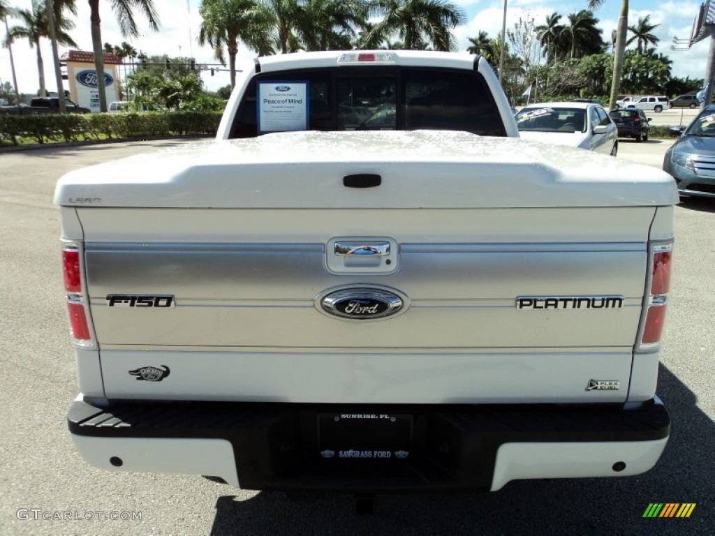 2010 F150 Platinum SuperCrew - White Platinum Metallic Tri Coat / Medium Stone Leather/Sienna Brown photo #7