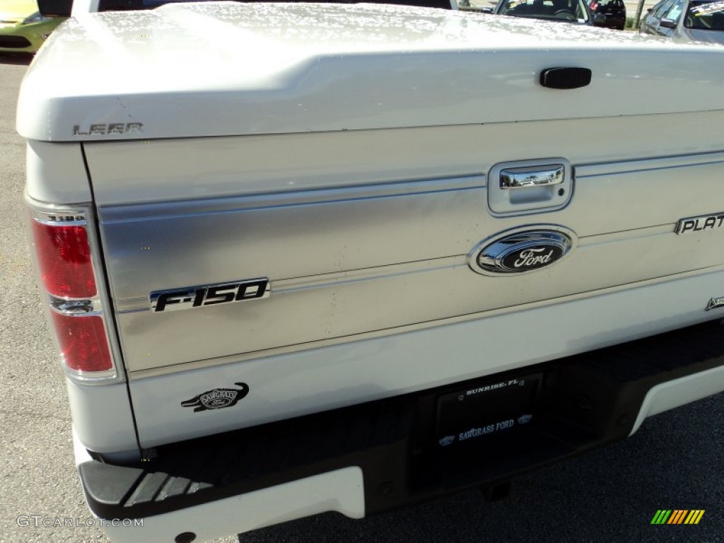 2010 F150 Platinum SuperCrew - White Platinum Metallic Tri Coat / Medium Stone Leather/Sienna Brown photo #8