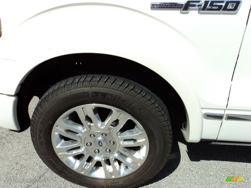 2010 F150 Platinum SuperCrew - White Platinum Metallic Tri Coat / Medium Stone Leather/Sienna Brown photo #11