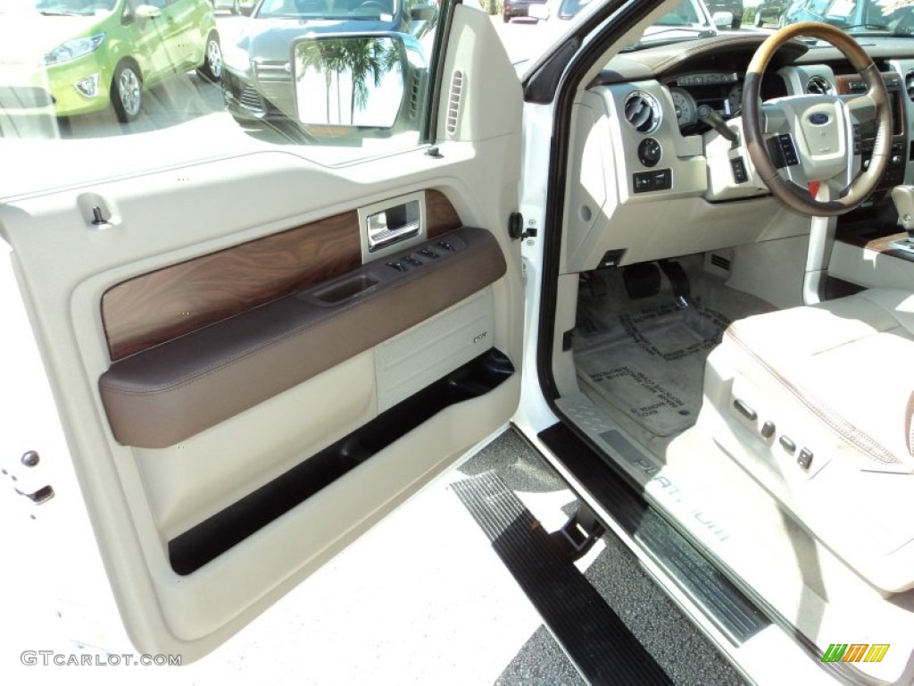 2010 F150 Platinum SuperCrew - White Platinum Metallic Tri Coat / Medium Stone Leather/Sienna Brown photo #16