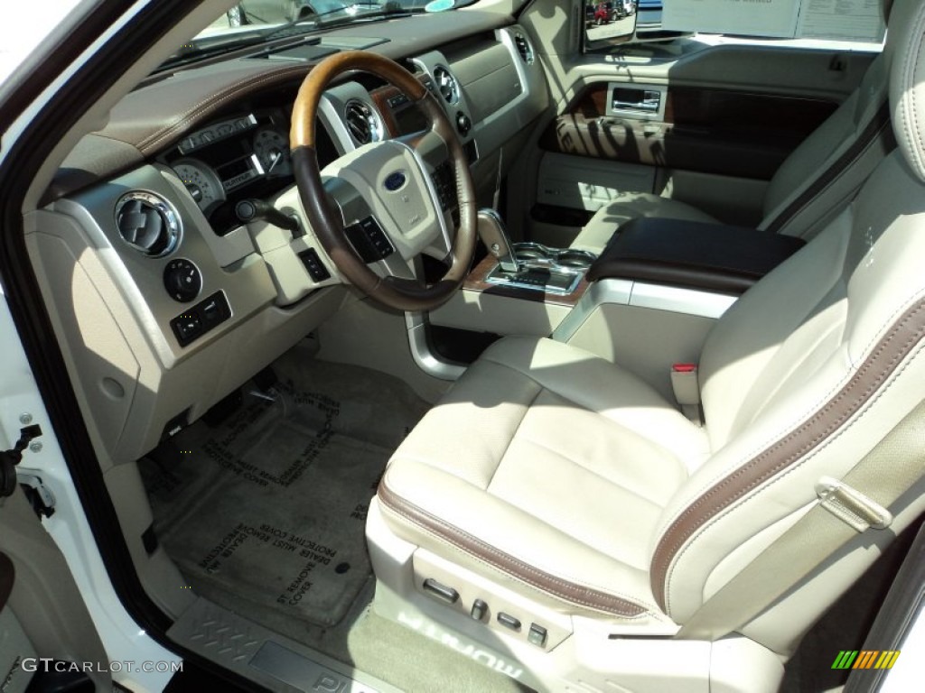 2010 F150 Platinum SuperCrew - White Platinum Metallic Tri Coat / Medium Stone Leather/Sienna Brown photo #17