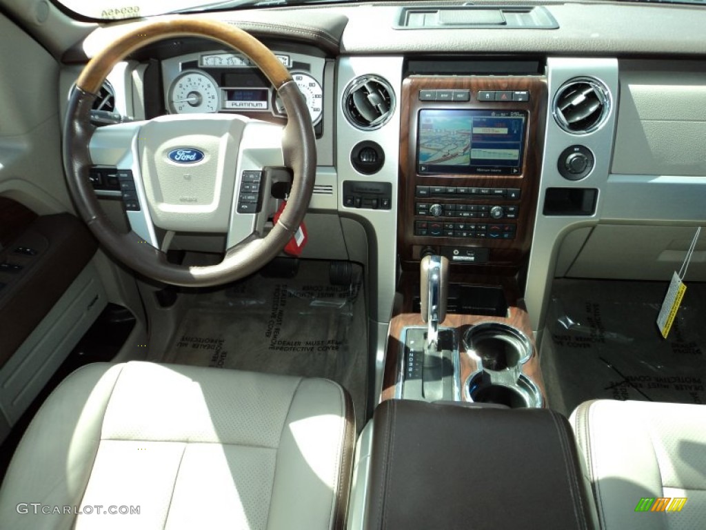 2010 F150 Platinum SuperCrew - White Platinum Metallic Tri Coat / Medium Stone Leather/Sienna Brown photo #23