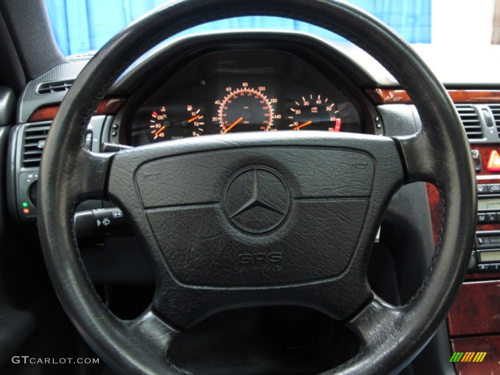 1998 Mercedes-Benz E 430 Sedan Black Steering Wheel Photo #80221334