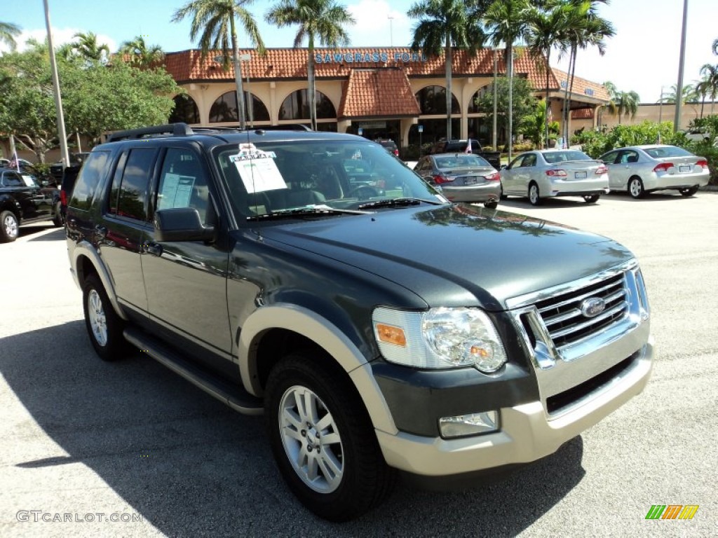 2010 Explorer Eddie Bauer - Black Pearl Slate Metallic / Black/Camel photo #1