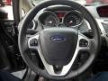 Charcoal Black/Blue Accent 2013 Ford Fiesta SE Hatchback Steering Wheel
