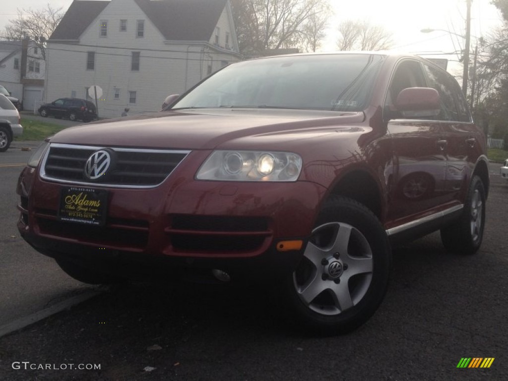 2006 Touareg V6 - Colorado Red Metallic / Pure Beige photo #1