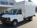 2009 Summit White Chevrolet Express Cutaway 3500 Commercial Moving Van  photo #3