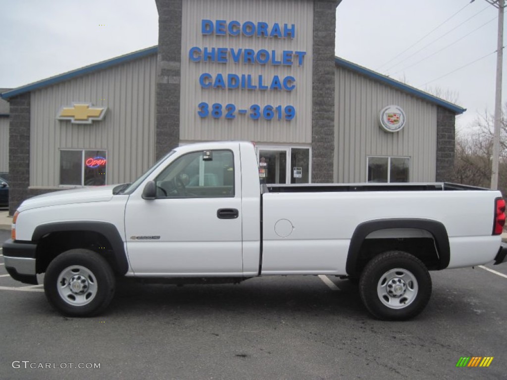 2007 Silverado 2500HD LT Regular Cab - Summit White / Tan photo #1