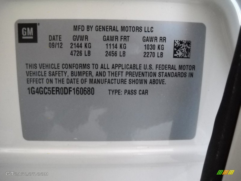 2013 LaCrosse FWD - White Diamond Tricoat / Cashmere photo #11