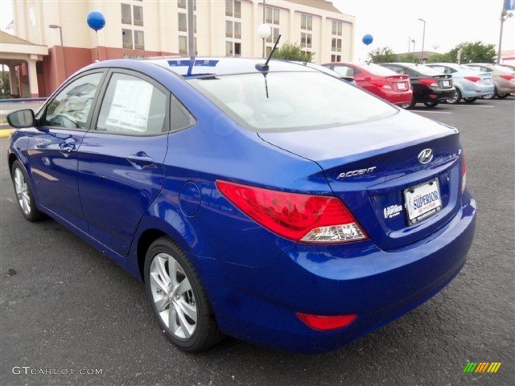 2013 Accent GLS 4 Door - Marathon Blue / Gray photo #5