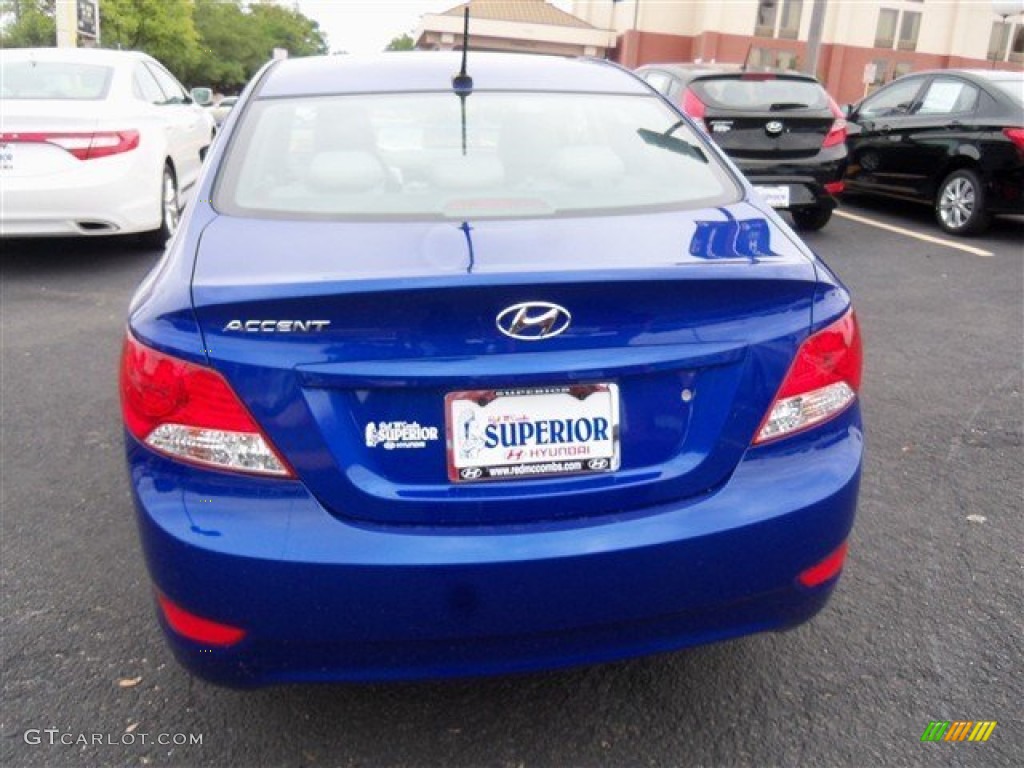 2013 Accent GLS 4 Door - Marathon Blue / Gray photo #6