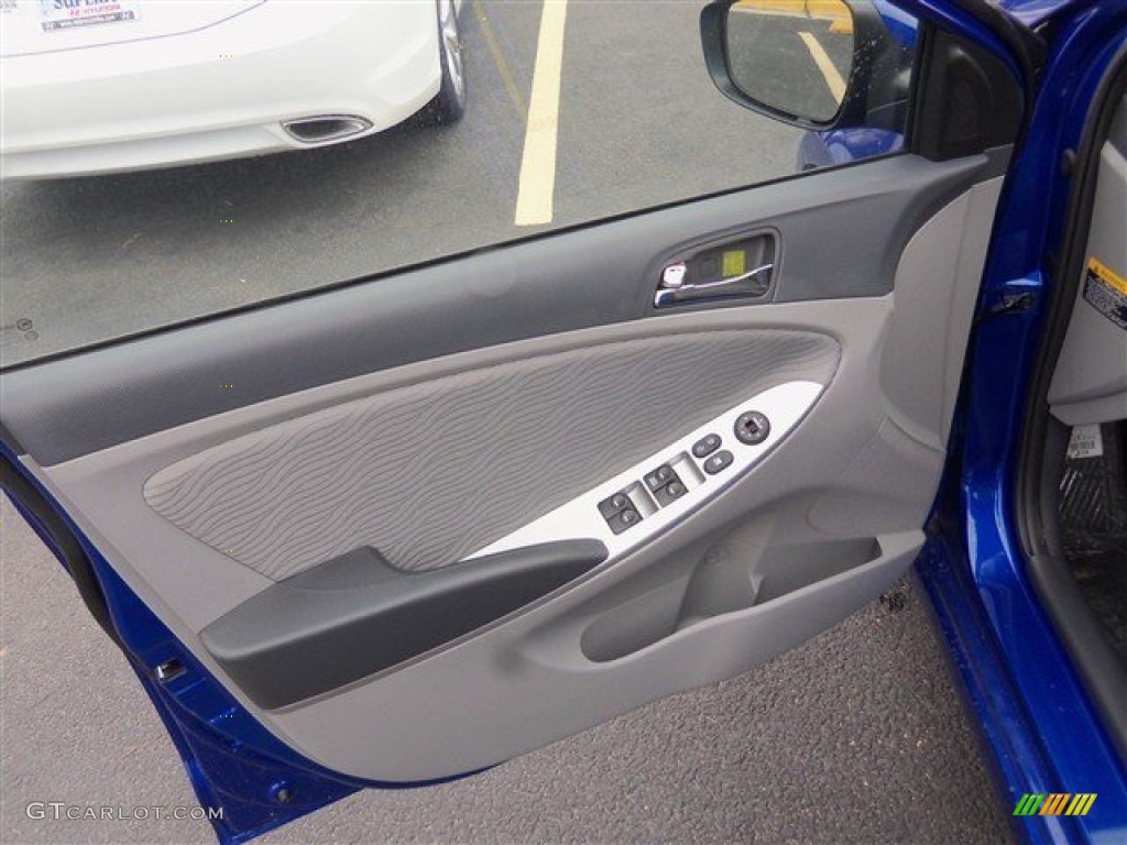 2013 Accent GLS 4 Door - Marathon Blue / Gray photo #7