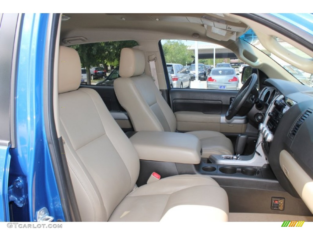 2008 Tundra Texas Edition CrewMax - Blue Streak Metallic / Beige photo #18