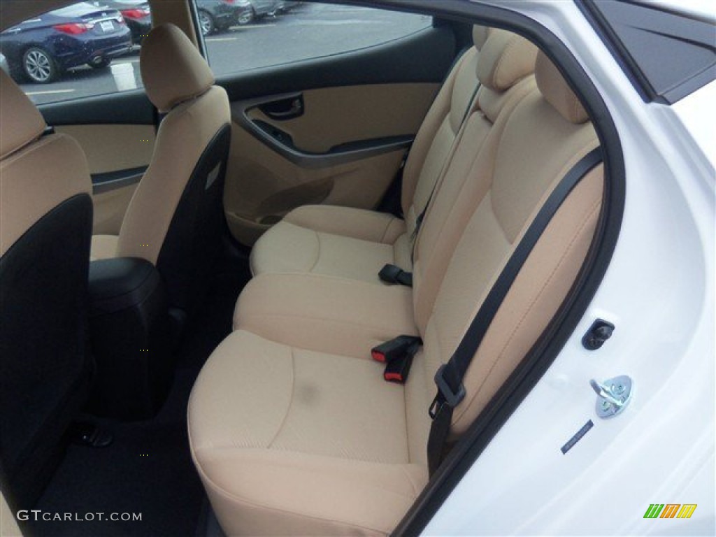 2013 Elantra GLS - Shimmering White / Beige photo #11