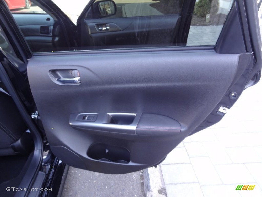 2013 Subaru Impreza WRX 4 Door WRX Carbon Black Door Panel Photo #80230442
