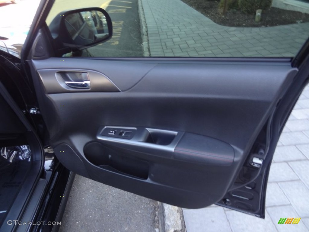 2013 Subaru Impreza WRX 4 Door WRX Carbon Black Door Panel Photo #80230459
