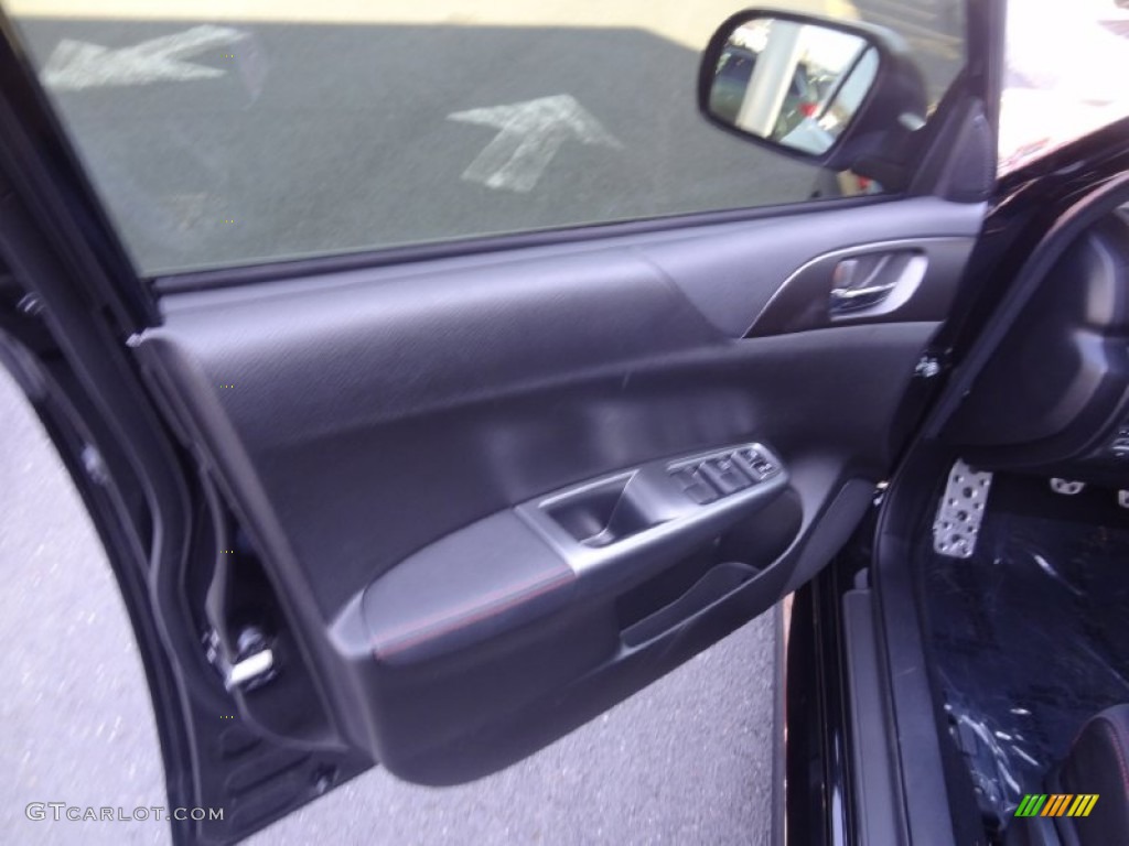 2013 Subaru Impreza WRX 4 Door WRX Carbon Black Door Panel Photo #80230489