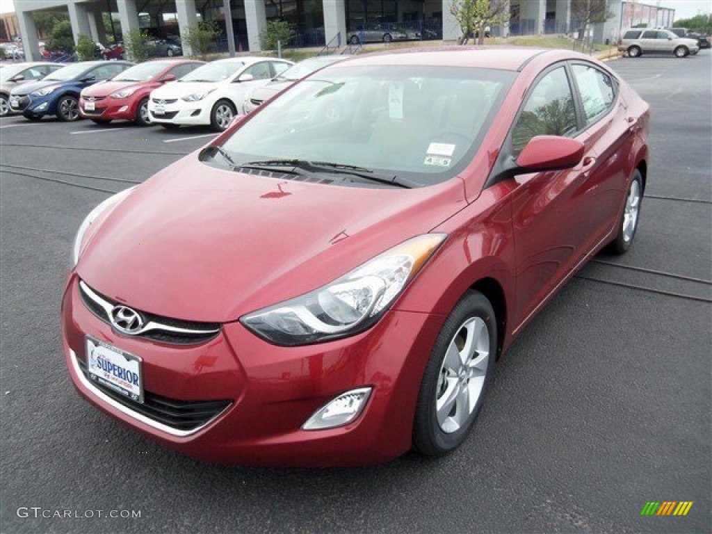 2013 Elantra GLS - Sparkling Ruby / Beige photo #2