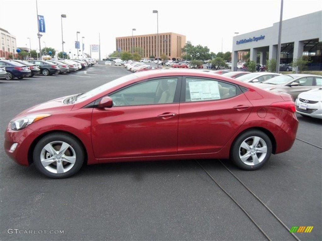 2013 Elantra GLS - Sparkling Ruby / Beige photo #4
