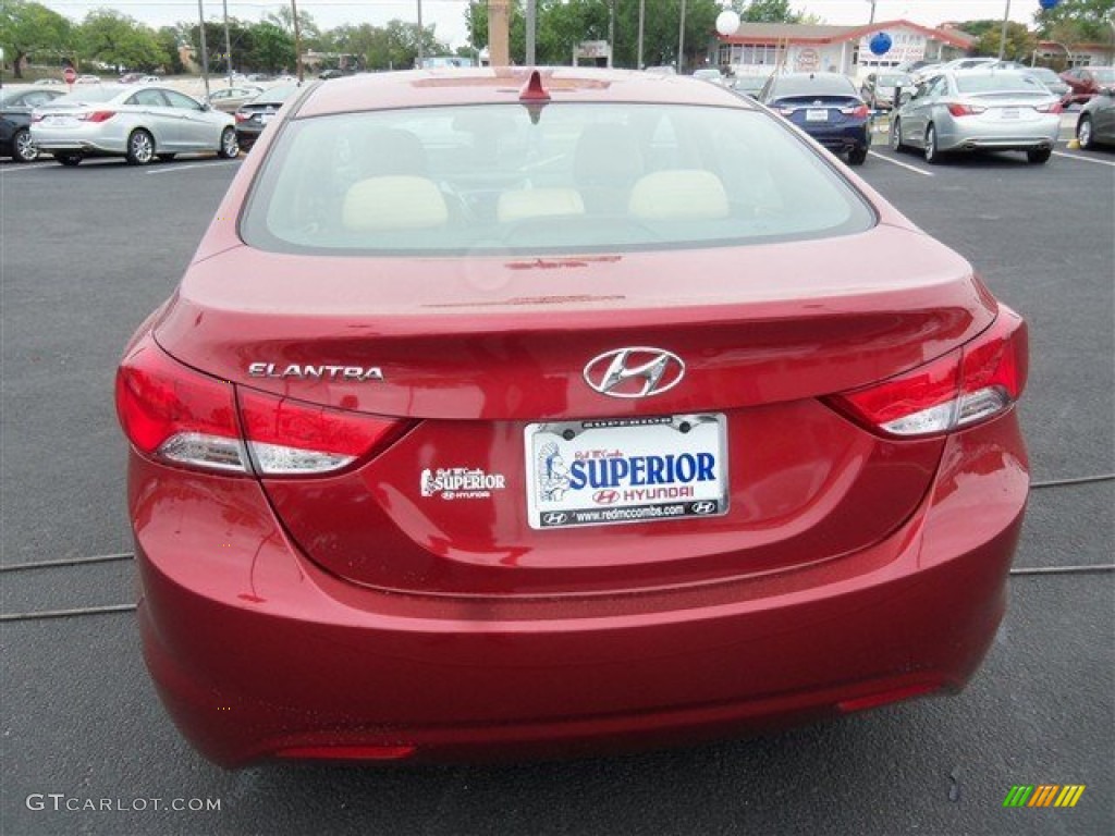 2013 Elantra GLS - Sparkling Ruby / Beige photo #6