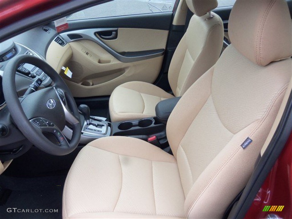 2013 Elantra GLS - Sparkling Ruby / Beige photo #9