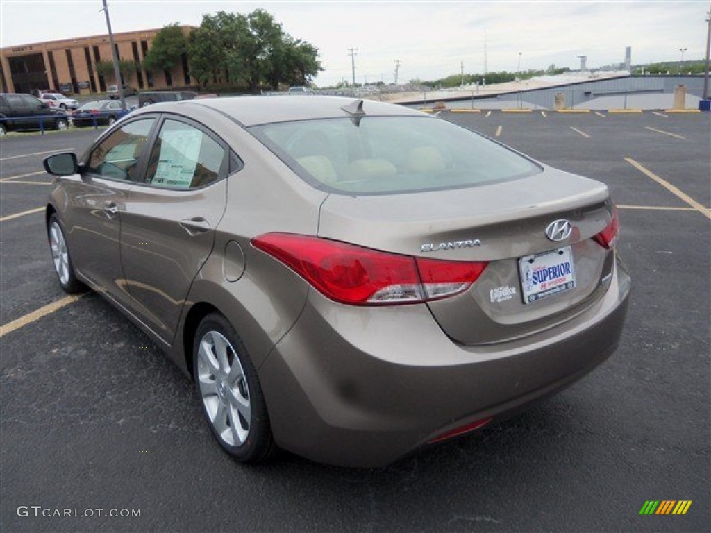 2013 Elantra Limited - Desert Bronze / Beige photo #7