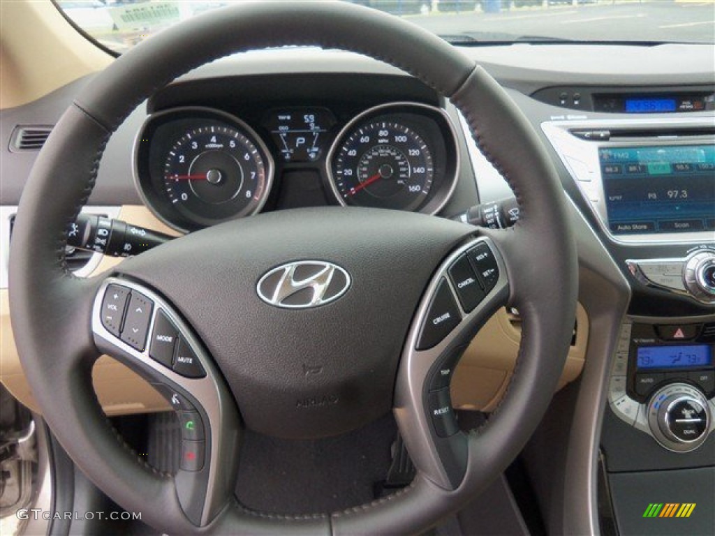 2013 Elantra Limited - Desert Bronze / Beige photo #15