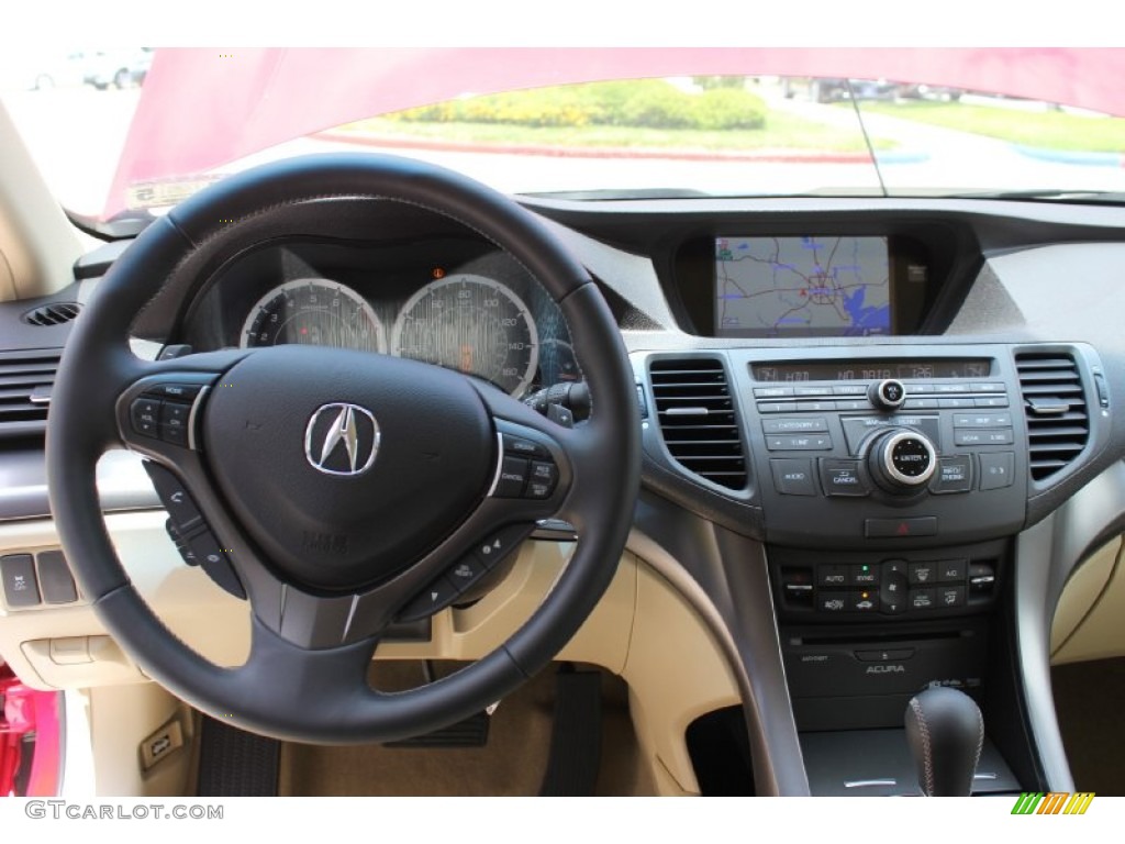 2013 Acura TSX Technology Parchment Dashboard Photo #80234306