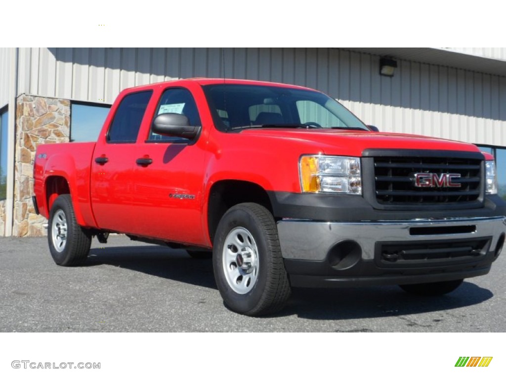 2013 Sierra 1500 Crew Cab 4x4 - Fire Red / Dark Titanium photo #4