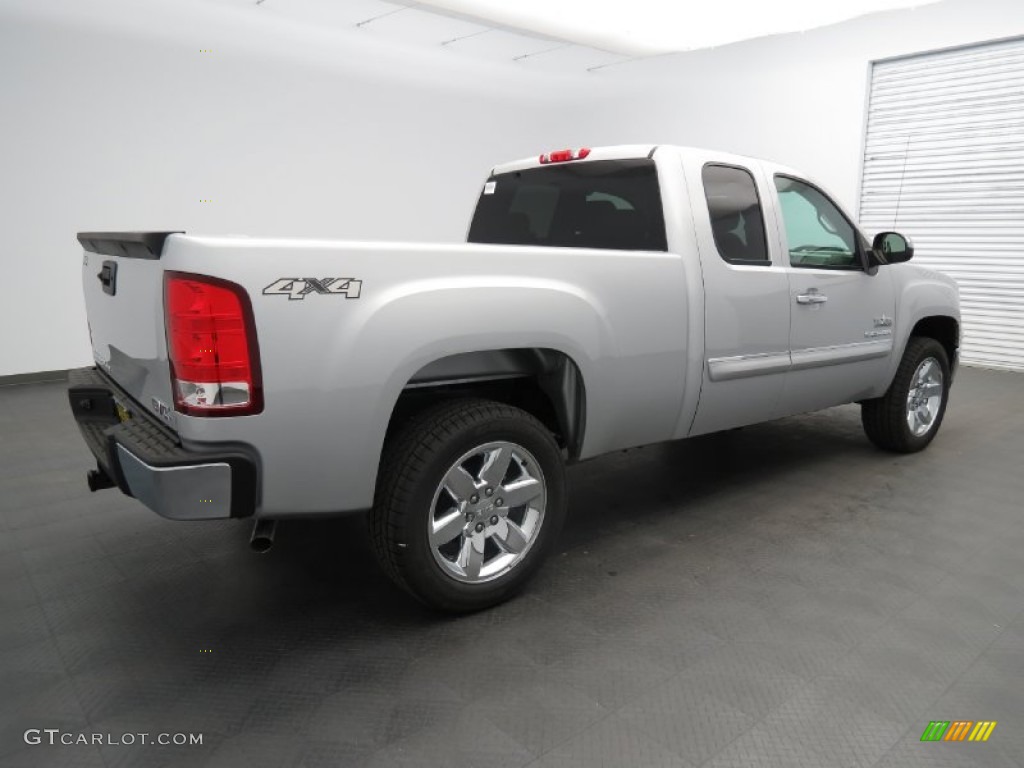 2013 Sierra 1500 SLE Extended Cab 4x4 - Quicksilver Metallic / Ebony photo #2