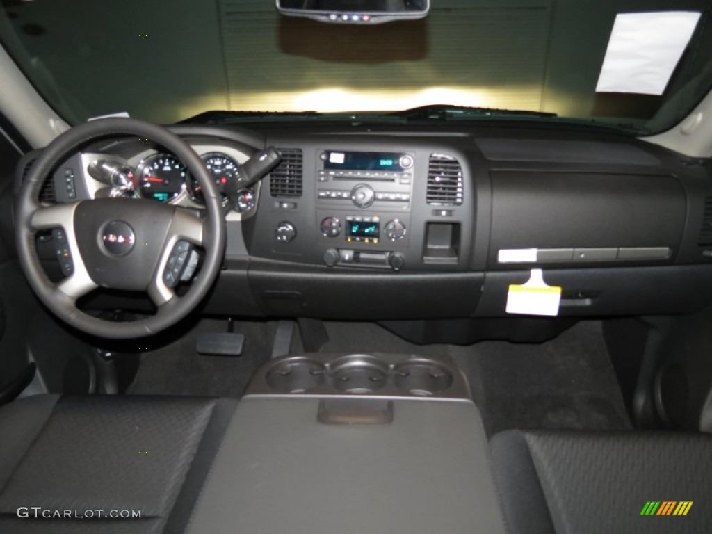 2013 Sierra 1500 SLE Extended Cab 4x4 - Quicksilver Metallic / Ebony photo #3