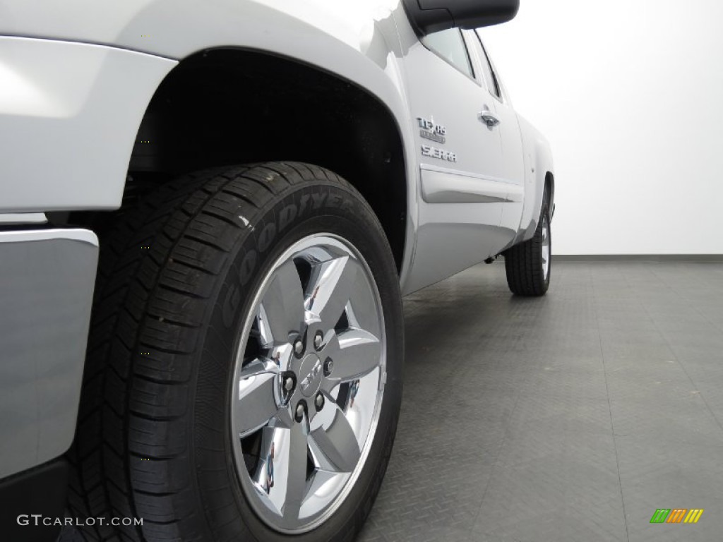 2013 Sierra 1500 SLE Extended Cab 4x4 - Quicksilver Metallic / Ebony photo #6