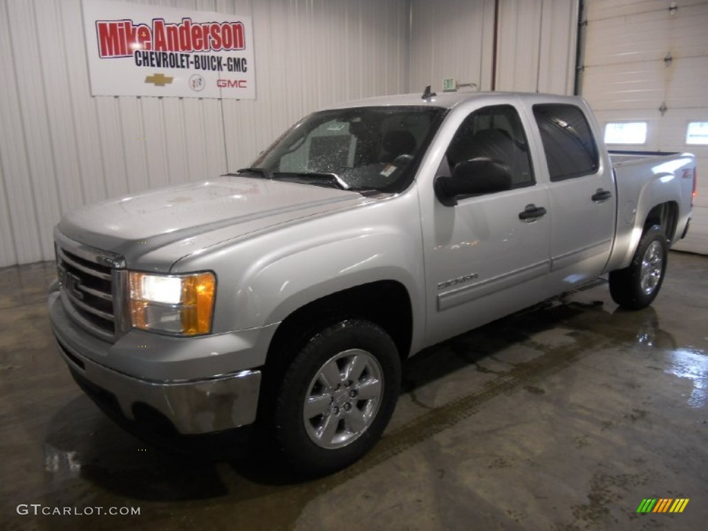 2013 Sierra 1500 SLE Crew Cab 4x4 - Quicksilver Metallic / Ebony photo #1
