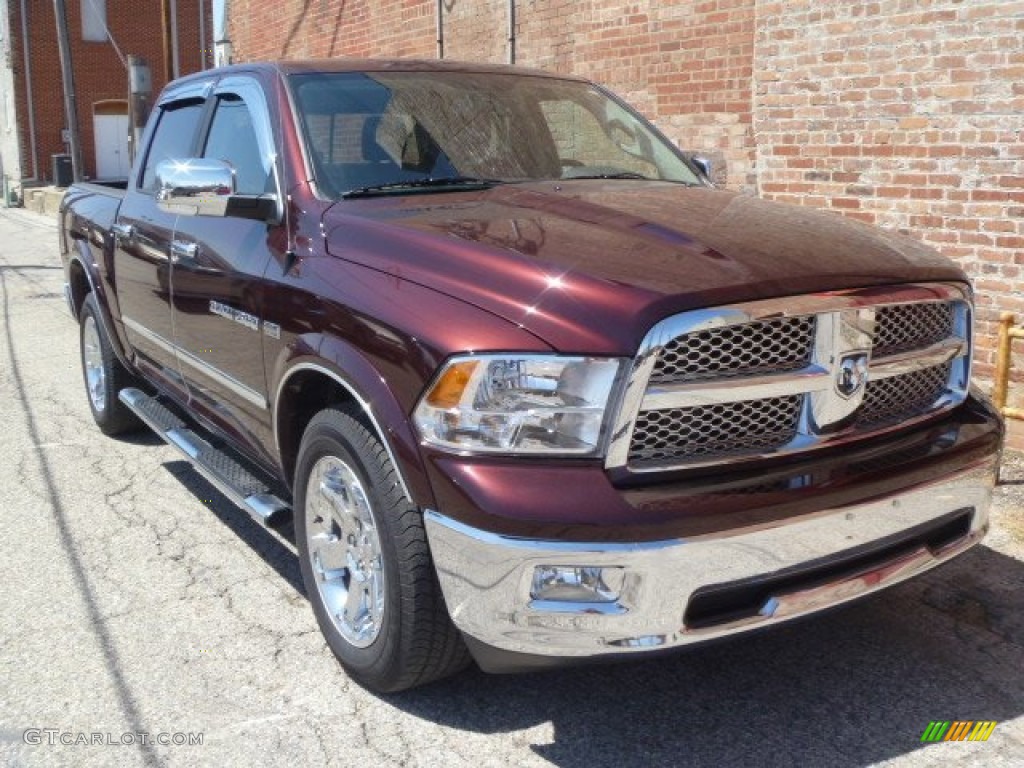 2012 Ram 1500 Laramie Crew Cab 4x4 - Deep Molten Red Pearl / Dark Slate Gray photo #1