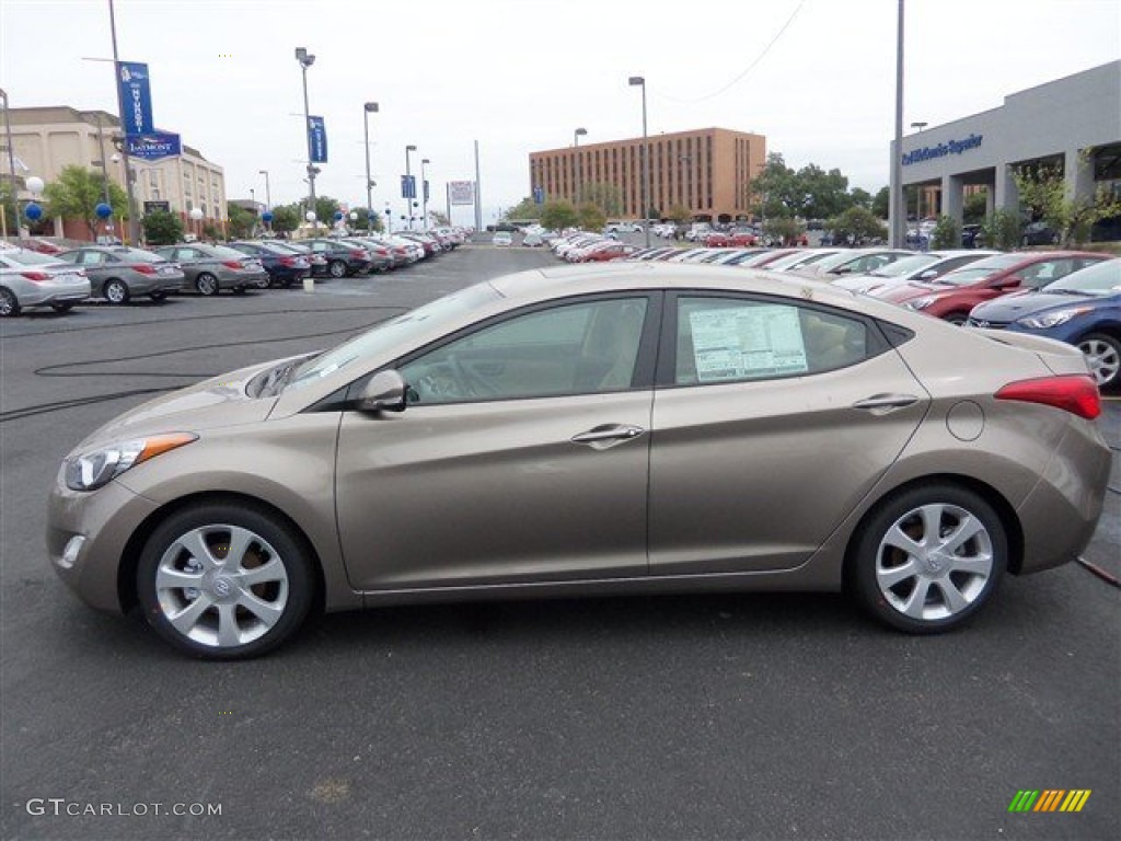 2013 Elantra Limited - Desert Bronze / Beige photo #6