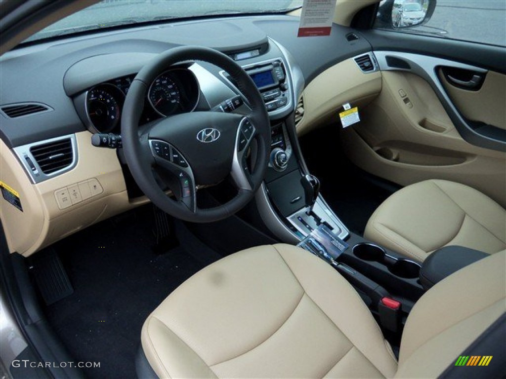 2013 Elantra Limited - Desert Bronze / Beige photo #11