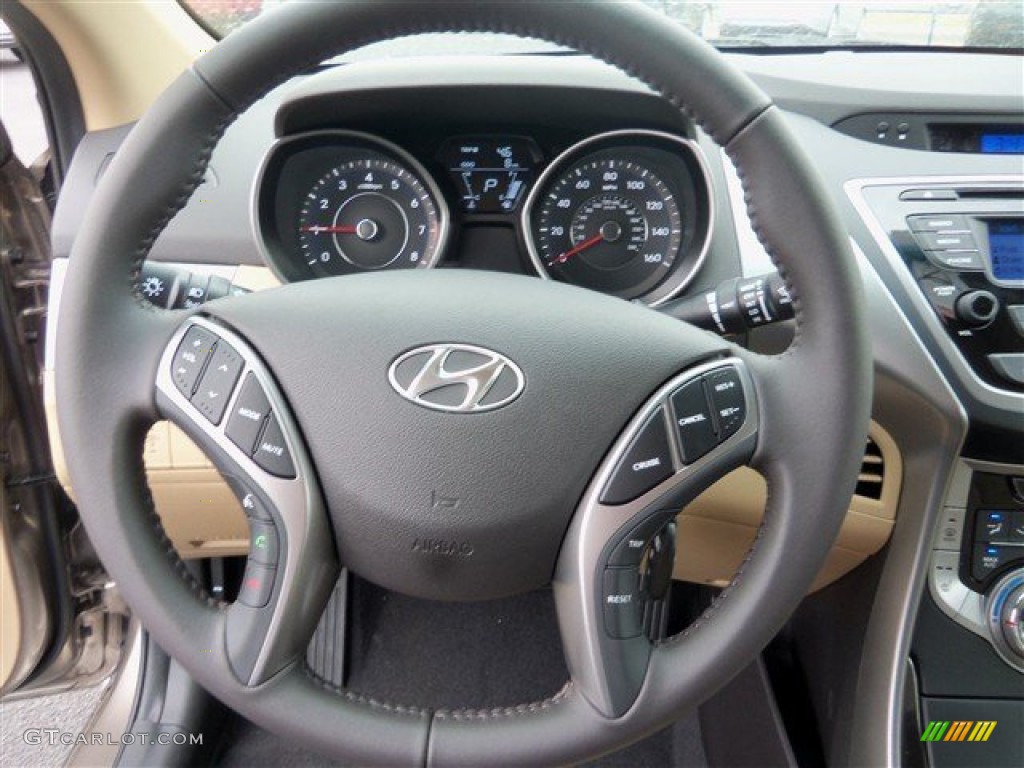 2013 Elantra Limited - Desert Bronze / Beige photo #15