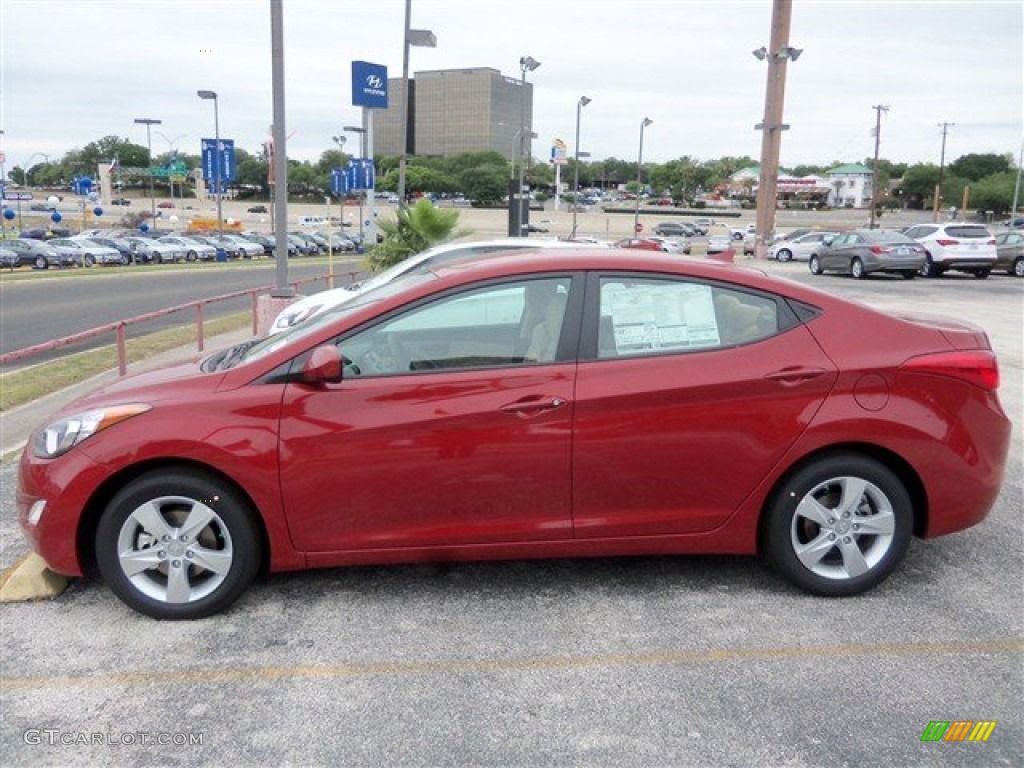 2013 Elantra GLS - Red Allure / Beige photo #4