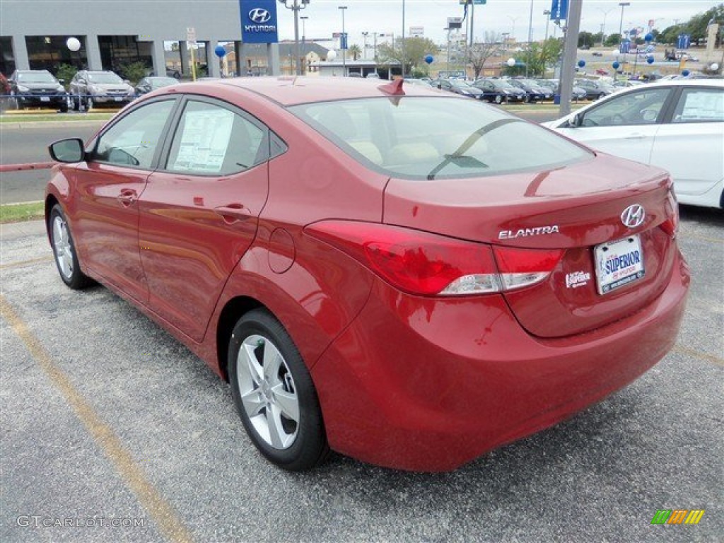 2013 Elantra GLS - Red Allure / Beige photo #5