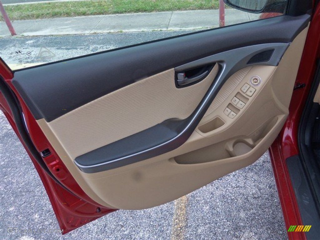 2013 Elantra GLS - Red Allure / Beige photo #7