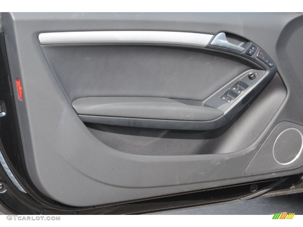 2011 Audi A5 2.0T Convertible Black Door Panel Photo #80237539
